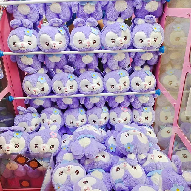 Purple Rabbit Stuffed Animal 8 Inch Claw Machine Plush Toys Wholesale