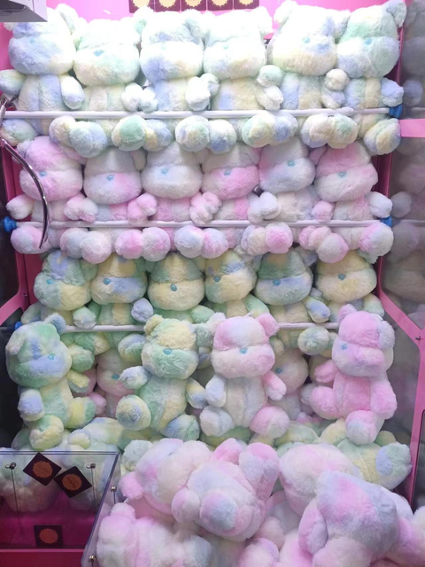 Vibrant Tie Dye Teddy 8 Inch Claw Machine Plush Toys Wholesale 