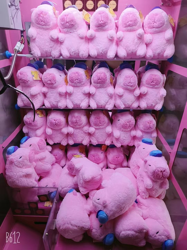 Pink Capybara 8 Inch Claw Machine Plush Toys Wholesale