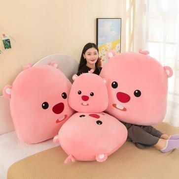 Pink Beaver Cartoon Cushion Suppliers Wholesale