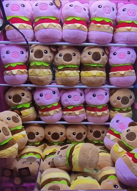 Animal Burger Sandwich 8 Inch Claw Machine Plush Toys Wholesale