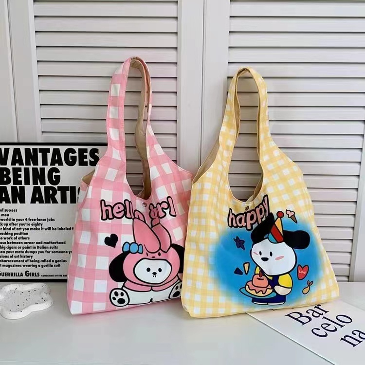 Checked Canvas Shoulder Bag Suppliers Wholesale 