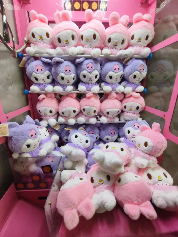 Pink And Purple Rabbit 9 Inch Claw Machine Plush Toys Wholesale